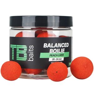 TB Baits Vyvážené Boilie Balanced + Atraktor Peach Liver 100 g 20-24 mm Hmotnost: 100g, Průměr: 20-24mm