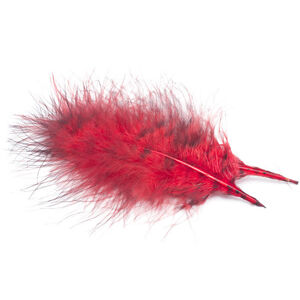 Hends Peří Grizzly Marabou Red Black Barred
