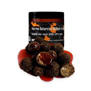 Mastodont Baits Boilies Balanced Boilies in dip mix 20/24mm 500ml - Worms